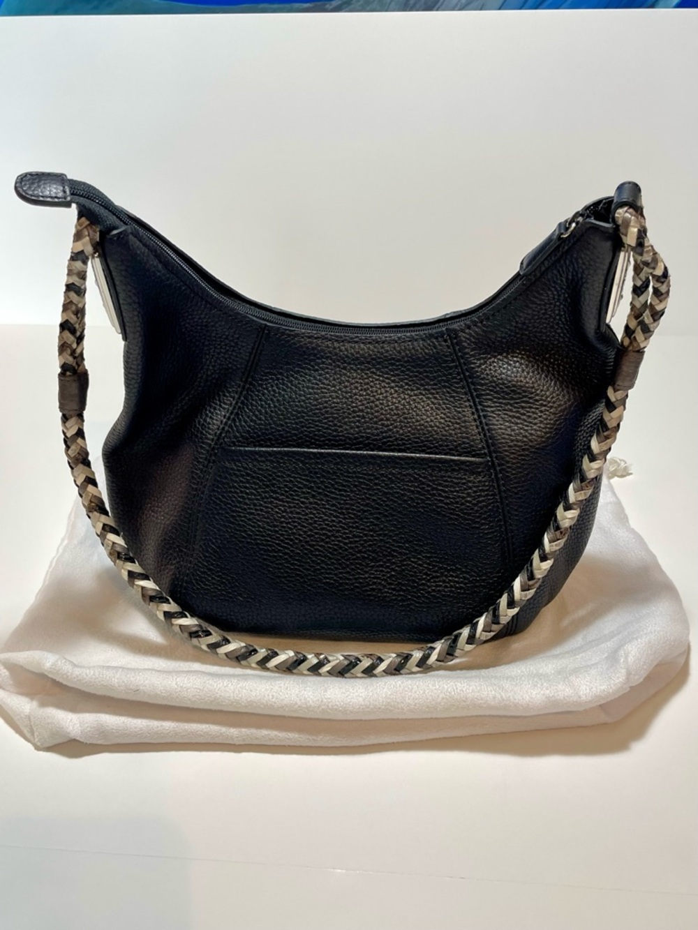 Brighton Black Leather Hobo Purse - Picture 2 of 15